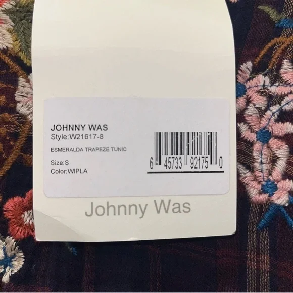 Johnny Was Esmeralda Trapeze Tunic Color: WIPLA Size Small - Picture 3 of 5